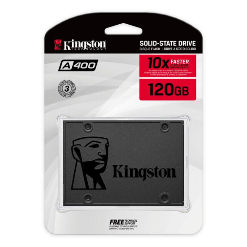 2.5 '120GB SSD Kingston A400 sata3 R500 / W320 MB / s