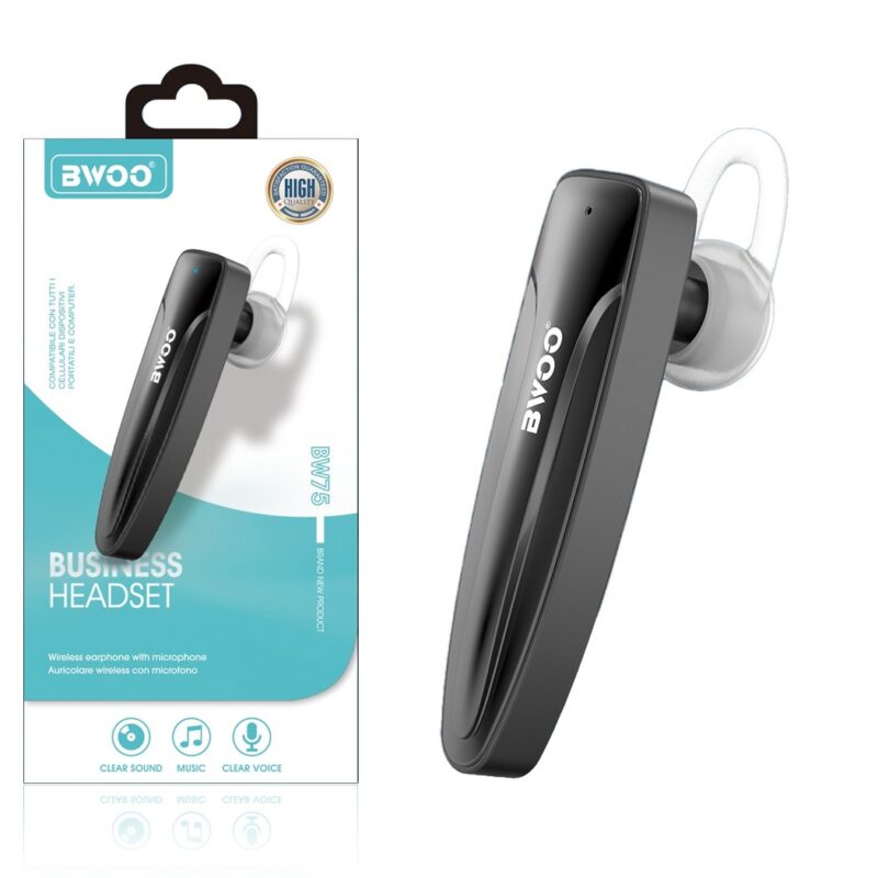 Fone de ouvido Bluetooth viva-voz BWOO BW-75(BRANCO)