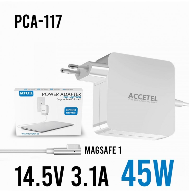 PCA-117 Cargador Macbook 45W 14.5V 3.1A Magsafe 1/L